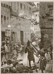 Aber die Franzosen hielten weiterhin heroischen Widerstand, Illustration aus 